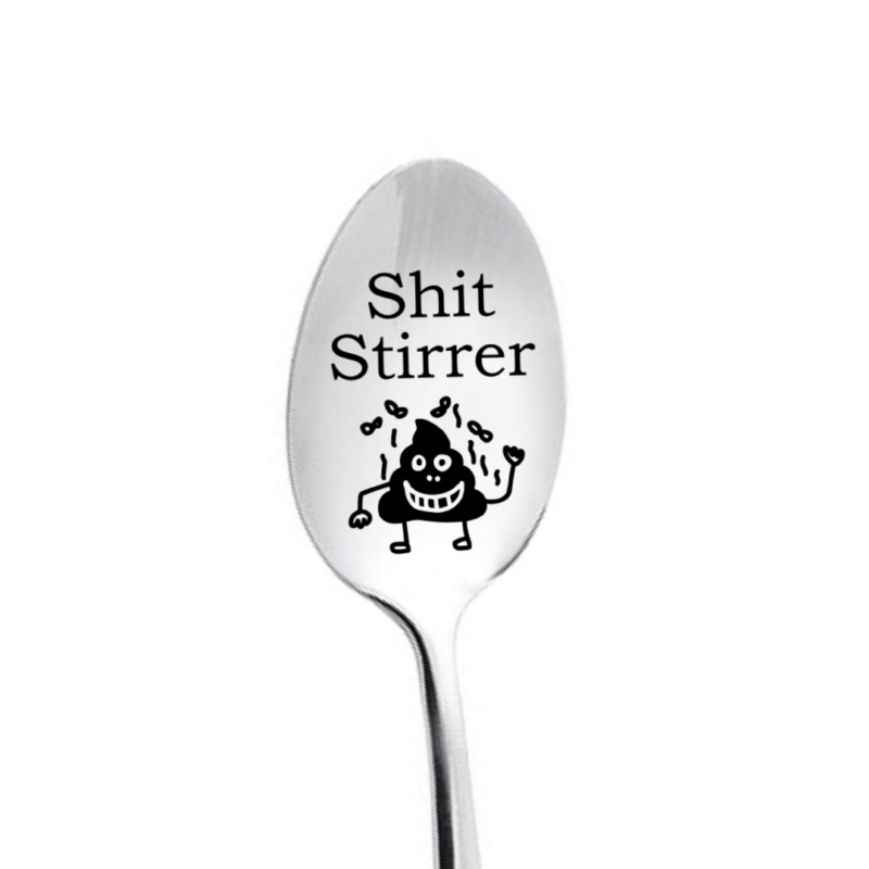 Shit Stirrer Customised Engraved Spoon