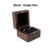 Customised Wooden Ring Box Black Single Slot
