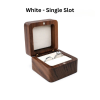 Customised Wooden Ring Box White Single Slot