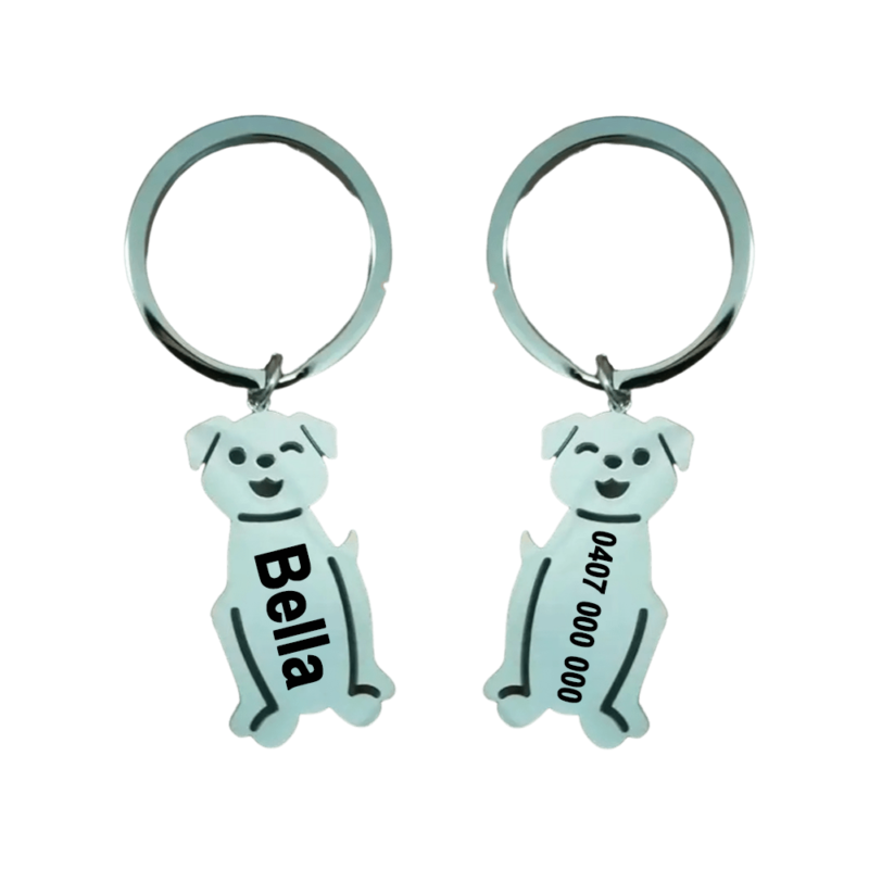 Stainless Steel Dog Shape Pet Tag