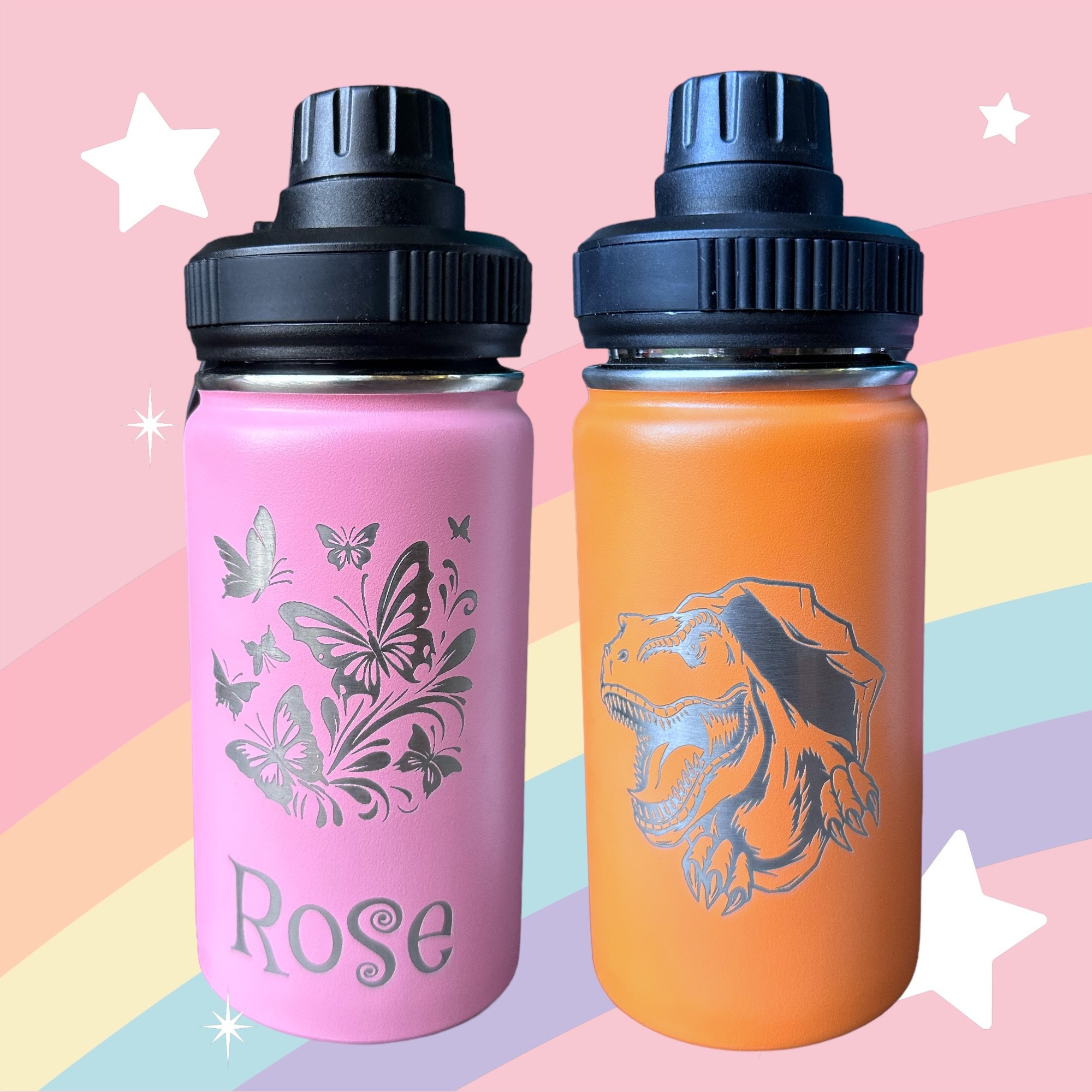 12oz Personalised Engraved Water Bottles