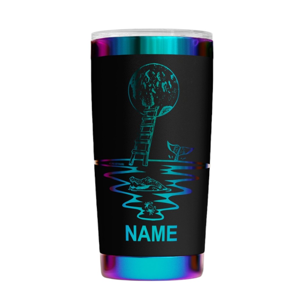 20oz Tumbler Customised Rainbow Stainless with name