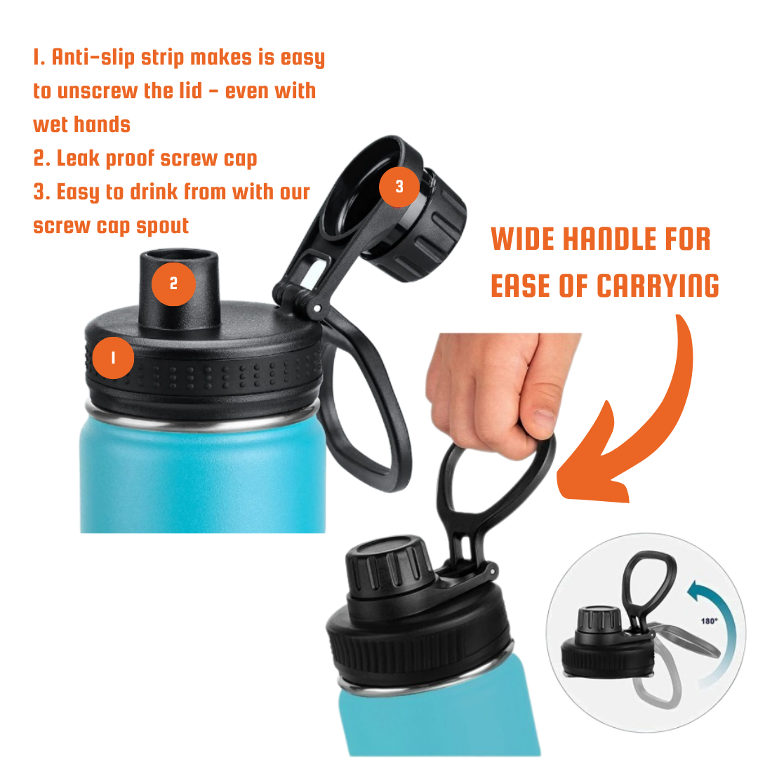 1.2 litre (40oz) Personalised Engraved Stainless Steel Water Bottle - Image 6