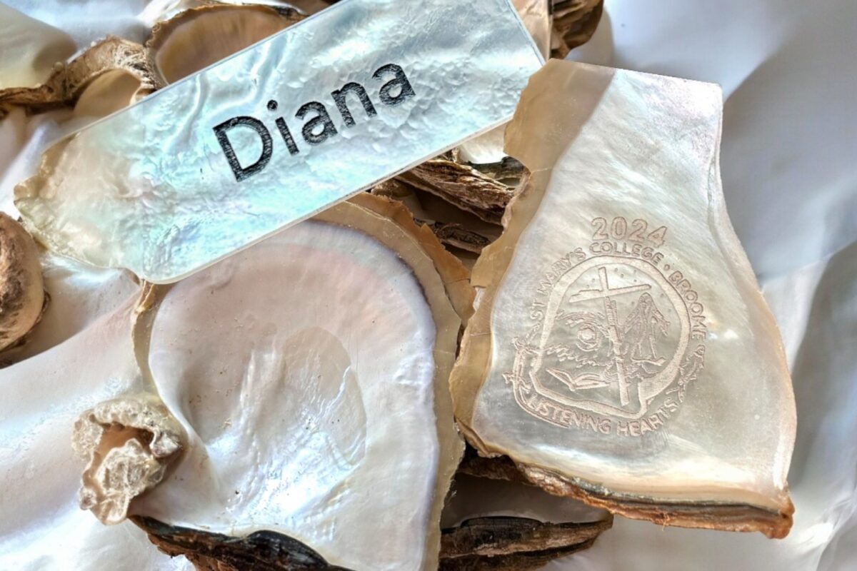 Pearl Shell Name Badges