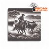 Cowboy on horse slate coaster