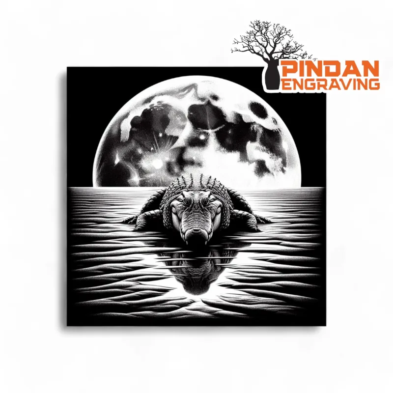 Crocodile on the mudflats slate coaster