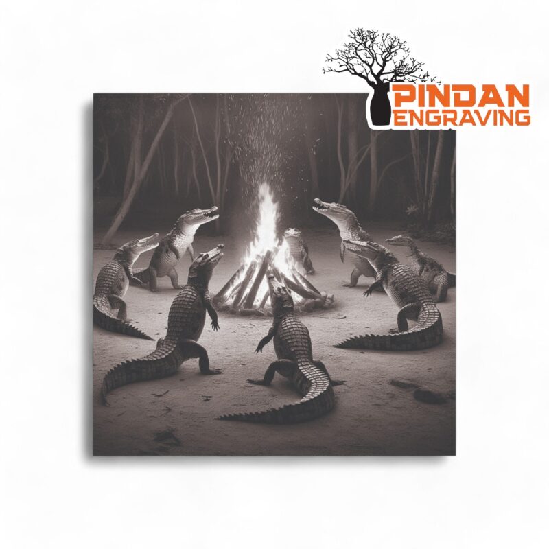 Crocs dancing slate coaster