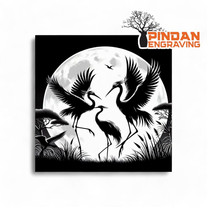 Dancing Brolgas slate coaster