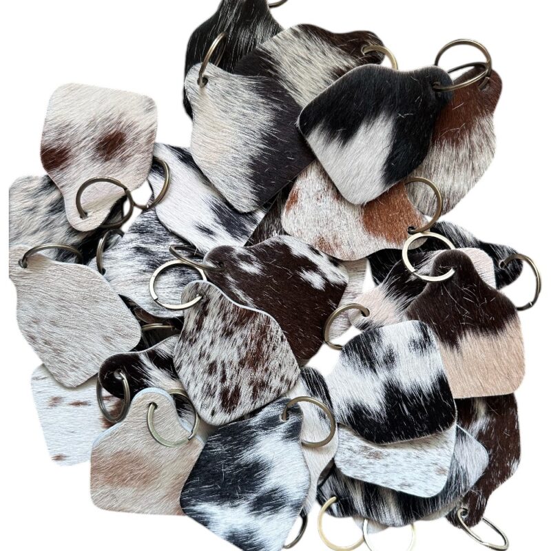 Double Sided Cowhide keychains