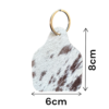 Double Sided Cowhide keyrings Measurements