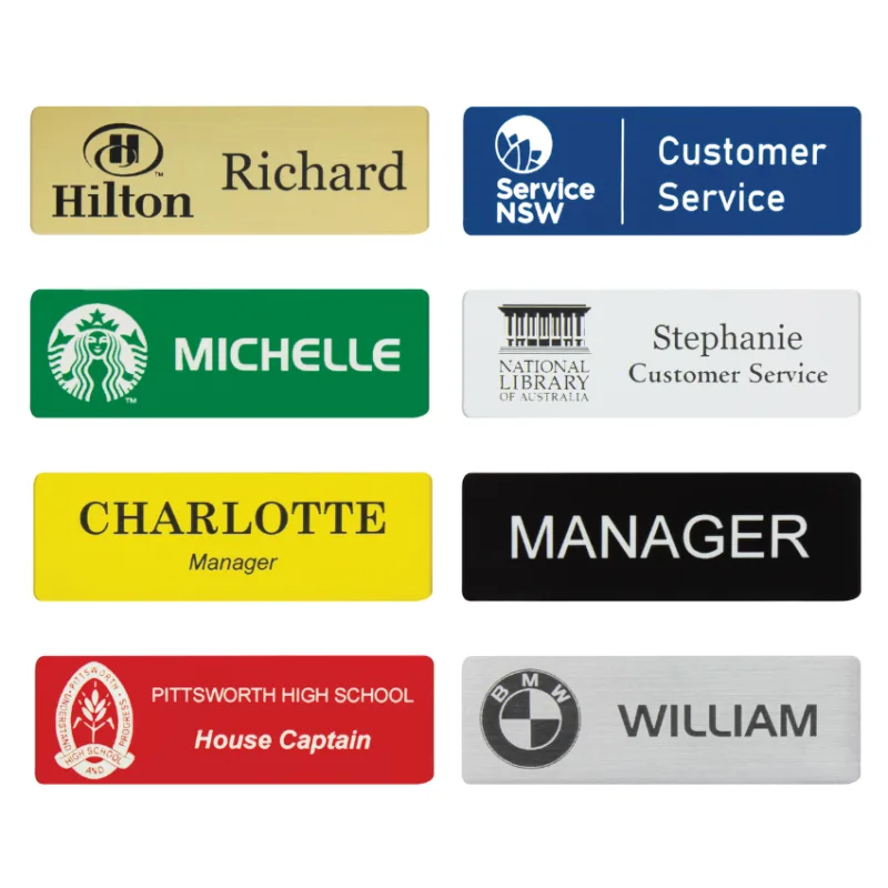Engraved name badges