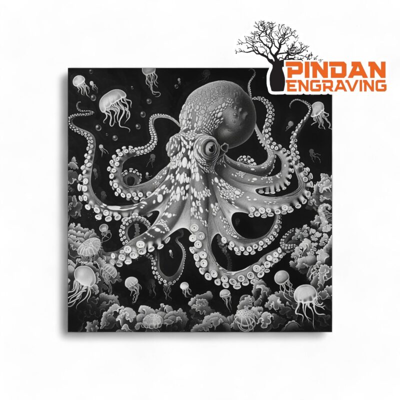 Octopus slate coaster