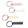Stainless Steel Rectangular Customised Keychains Colours
