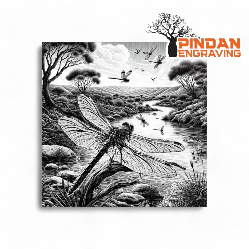 dragonflies slate coaster