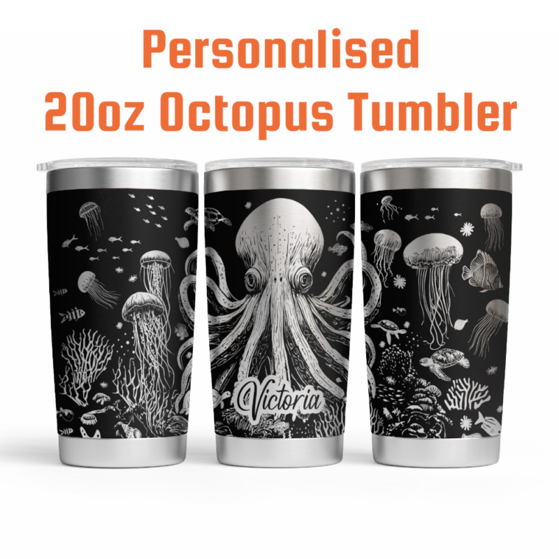 20oz Personalised Octopus Tumbler