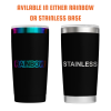 20oz Tumbler Colours Stainless Steel or Rainbow