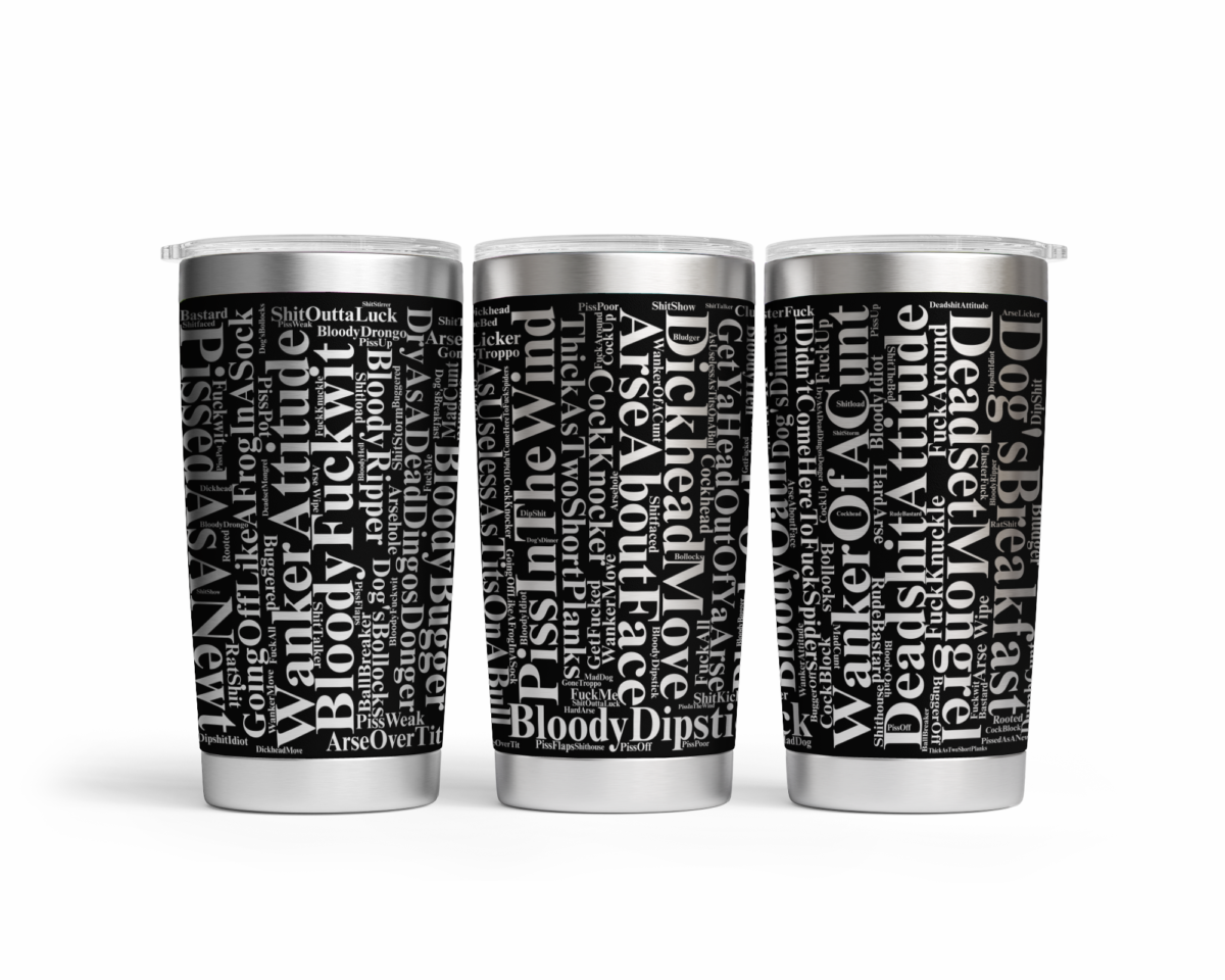 Black Aussie Slang 20oz Tumbler