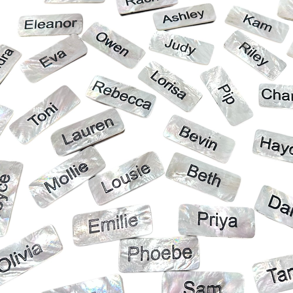 MOP Name Badges White Background