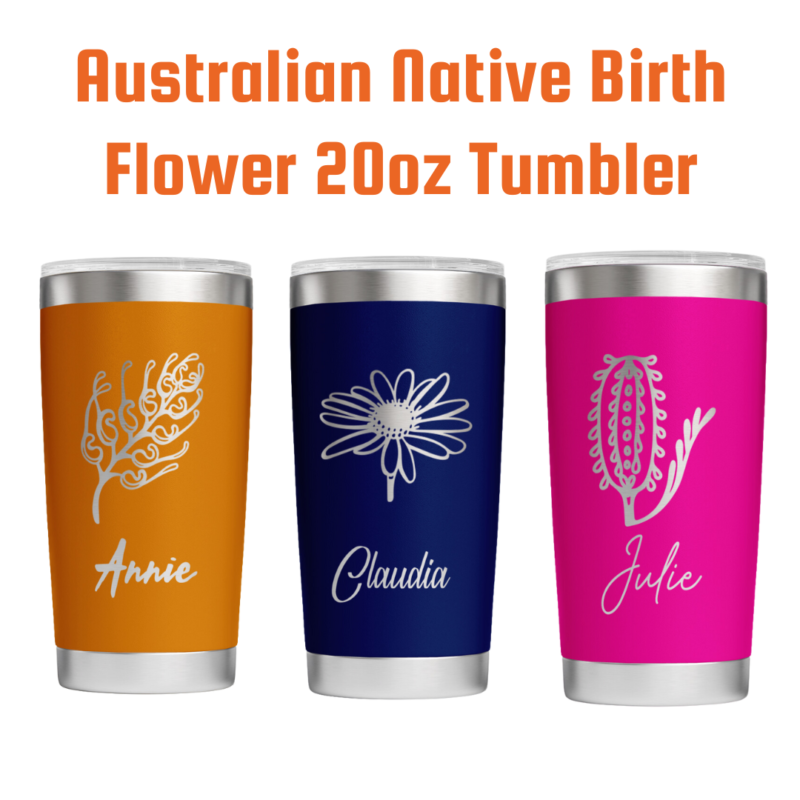 Personalised Australian Native Flower 20oz Tumbler