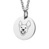 Stainless Engraved Dog Pendant