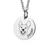Stainless Engraved Dog Pendant with name