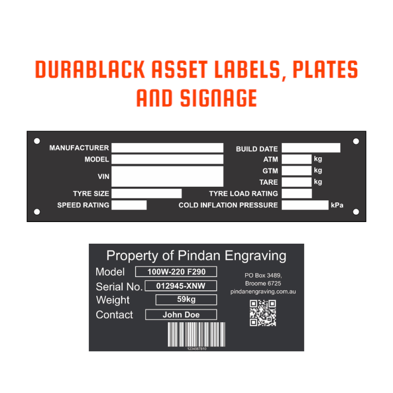 Durablack Asset Labels and Signage