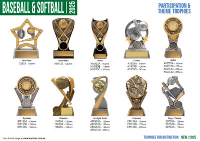 Baseball and Softball Trophy and Medals Flyer
