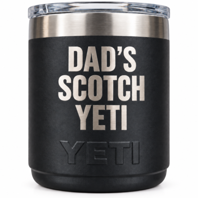 YETI tumbler engraved with a personalised name in Broome