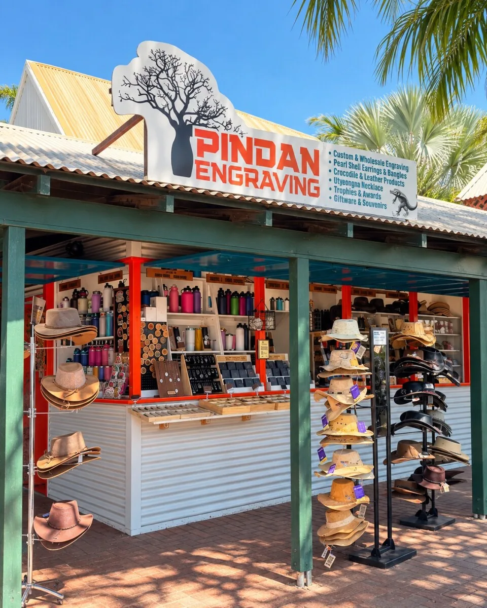 Pindan Engraving shopfront in Chinatown Broome