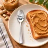 Personalised Peanut Butter Spoon beside peanut butter toast.