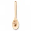 Shit Stirrer Engraved Wooden Spoon, full wooden spoon on a white background
