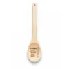 Spooning Can Lead to Forking Which Is Knife engraved wooden spoon, full length on a white background