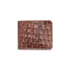 dark brown crocodile wallet front